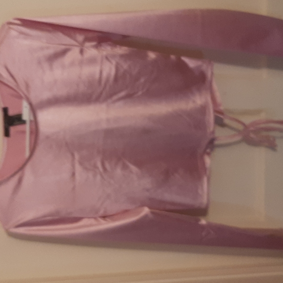 Punk satin feel open back blouse - Picture 1 of 2